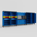 M222 Modular Work Bench - H2100mm x W5640mm | Laminate WBT | Blue