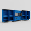 M222 Modular Work Bench - H2100mm x W5640mm | Laminate WBT | Blue