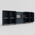 M222 Modular Work Bench - H2100mm x W5640mm | Laminate WBT | Dark Grey