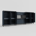 M222 Modular Work Bench - H2100mm x W5640mm | Laminate WBT | Dark Grey