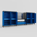 M222 Modular Work Bench - H2100mm x W5640mm | Laminate WBT | Blue
