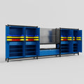 M222 Modular Work Bench - H2100mm x W5640mm | Laminate WBT | Blue