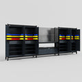 M222 Modular Work Bench - H2100mm x W5640mm | Laminate WBT | Dark Grey