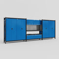 M222 Modular Work Bench - H2100mm x W5640mm | Laminate WBT | Blue