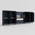 M222 Modular Work Bench - H2100mm x W5640mm | Laminate WBT | Dark Grey