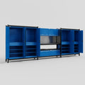 M222 Modular Work Bench - H2100mm x W5640mm | Laminate WBT | Blue