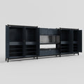 M222 Modular Work Bench - H2100mm x W5640mm | Laminate WBT | Dark Grey