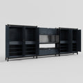 M222 Modular Work Bench - H2100mm x W5640mm | Laminate WBT | Dark Grey