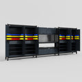 M222 Modular Work Bench - H2100mm x W5640mm | Laminate WBT | Dark Grey