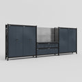 M222 Modular Work Bench - H2100mm x W5640mm | Laminate WBT | Dark Grey