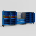 M222 Modular Work Bench - H2100mm x W5640mm | Laminate WBT | Blue