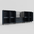 M222 Modular Work Bench - H2100mm x W5640mm | Laminate WBT | Dark Grey