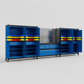 M222 Modular Work Bench - H2100mm x W5640mm | Laminate WBT | Blue