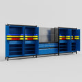 M222 Modular Work Bench - H2100mm x W5640mm | Laminate WBT | Blue
