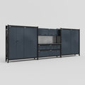 M222 Modular Work Bench - H2100mm x W5640mm | Laminate WBT | Dark Grey