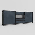 M222 Modular Work Bench - H2100mm x W5640mm | Laminate WBT | Dark Grey