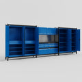 M222 Modular Work Bench - H2100mm x W5640mm | Laminate WBT | Blue