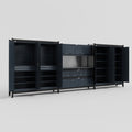 M222 Modular Work Bench - H2100mm x W5640mm | Laminate WBT | Dark Grey