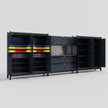 M222 Modular Work Bench - H2100mm x W5640mm | Laminate WBT | Dark Grey