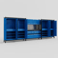 M222 Modular Work Bench - H2100mm x W5640mm | Laminate WBT | Blue