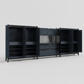 M222 Modular Work Bench - H2100mm x W5640mm | Laminate WBT | Dark Grey