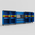 M222 Modular Work Bench - H2100mm x W5640mm | Laminate WBT | Blue