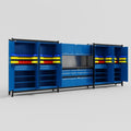 M222 Modular Work Bench - H2100mm x W5640mm | Laminate WBT | Blue