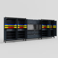 M222 Modular Work Bench - H2100mm x W5640mm | Laminate WBT | Dark Grey