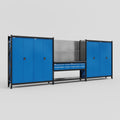 M222 Modular Work Bench - H2100mm x W5640mm | Laminate WBT | Blue