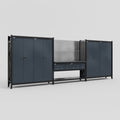 M222 Modular Work Bench - H2100mm x W5640mm | Laminate WBT | Dark Grey