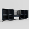 M222 Modular Work Bench - H2100mm x W5640mm | Laminate WBT | Dark Grey