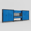 M222 Modular Work Bench - H2100mm x W5640mm | Laminate WBT | Blue