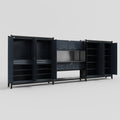 M222 Modular Work Bench - H2100mm x W5640mm | Laminate WBT | Dark Grey