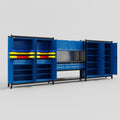 M222 Modular Work Bench - H2100mm x W5640mm | Laminate WBT | Blue