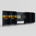 M222 Modular Work Bench - H2100mm x W5640mm | Laminate WBT | Dark Grey