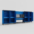 M222 Modular Work Bench - H2100mm x W5640mm | Laminate WBT | Blue