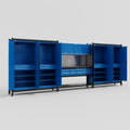 M222 Modular Work Bench - H2100mm x W5640mm | Laminate WBT | Blue