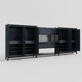 M222 Modular Work Bench - H2100mm x W5640mm | Laminate WBT | Dark Grey