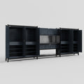 M222 Modular Work Bench - H2100mm x W5640mm | Laminate WBT | Dark Grey