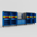 M222 Modular Work Bench - H2100mm x W5640mm | Laminate WBT | Blue