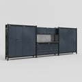 M222 Modular Work Bench - H2100mm x W5640mm | Laminate WBT | Dark Grey