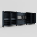 M222 Modular Work Bench - H2100mm x W5640mm | Laminate WBT | Dark Grey