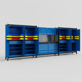 M222 Modular Work Bench - H2100mm x W5640mm | Laminate WBT | Blue