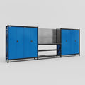 M222 Modular Work Bench - H2100mm x W5640mm | Laminate WBT | Blue