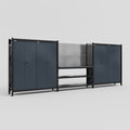 M222 Modular Work Bench - H2100mm x W5640mm | Laminate WBT | Dark Grey