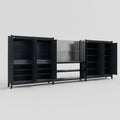 M222 Modular Work Bench - H2100mm x W5640mm | Laminate WBT | Dark Grey