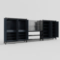 M222 Modular Work Bench - H2100mm x W5640mm | Laminate WBT | Dark Grey