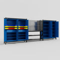 M222 Modular Work Bench - H2100mm x W5640mm | Laminate WBT | Blue