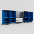 M222 Modular Work Bench - H2100mm x W5640mm | Laminate WBT | Blue