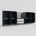 M222 Modular Work Bench - H2100mm x W5640mm | Laminate WBT | Dark Grey